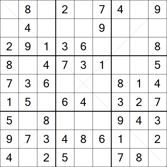 Sudoku X - Fácil