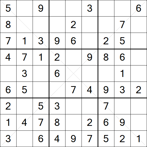 Sudoku X - Fácil