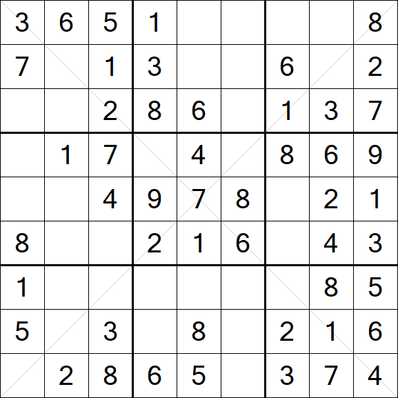 Sudoku X - Fácil