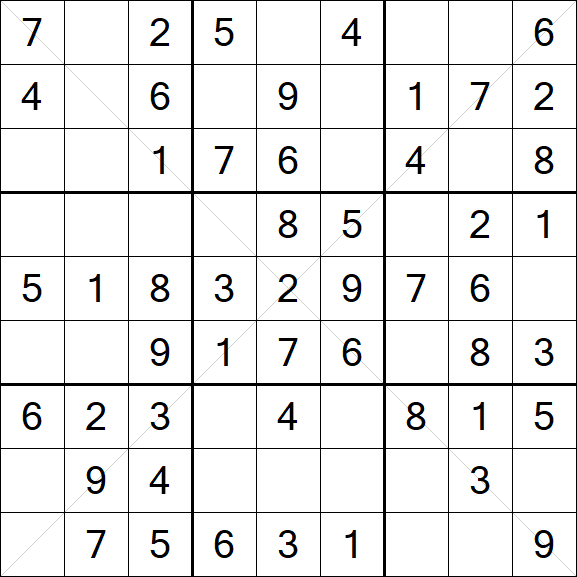 Sudoku X - Fácil