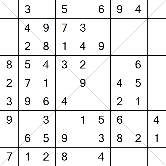 Sudoku X - Fácil