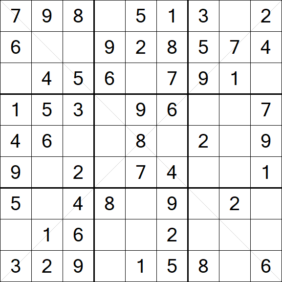 Sudoku X - Fácil
