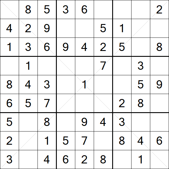 Sudoku X - Fácil