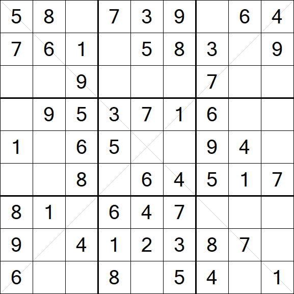 Sudoku X - Fácil
