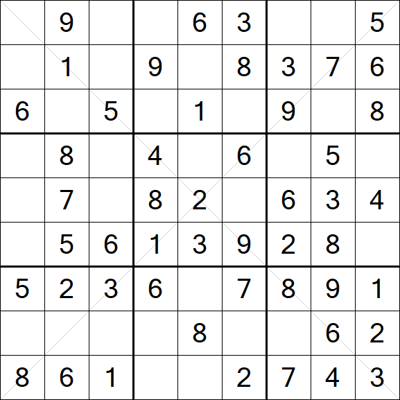 Sudoku X - Fácil