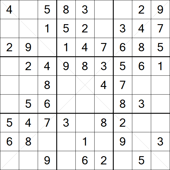 Sudoku X - Einfach