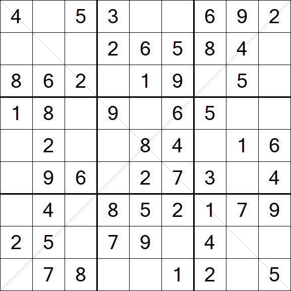 Sudoku X - Fácil