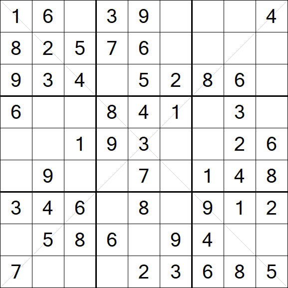 Sudoku X - Fácil