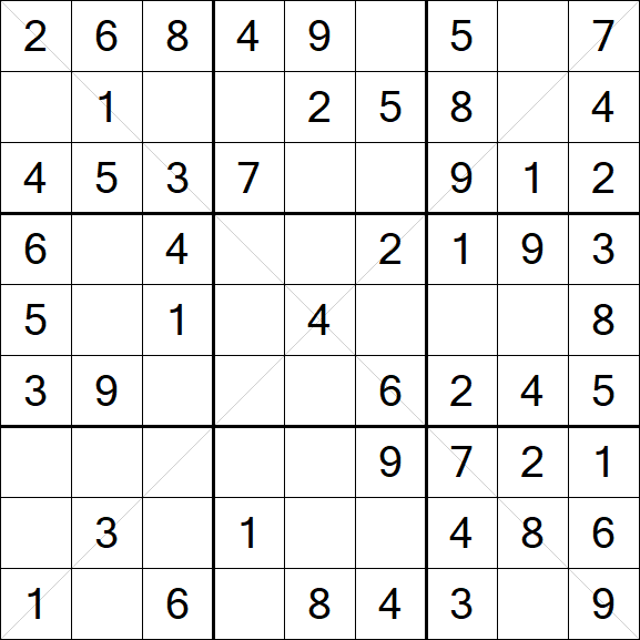 Sudoku X - Fácil