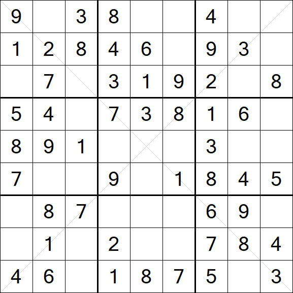 Sudoku X - Fácil