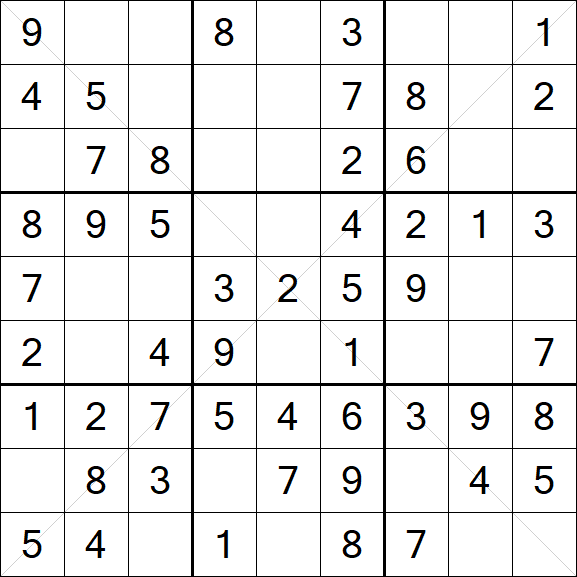 Sudoku X - Easy