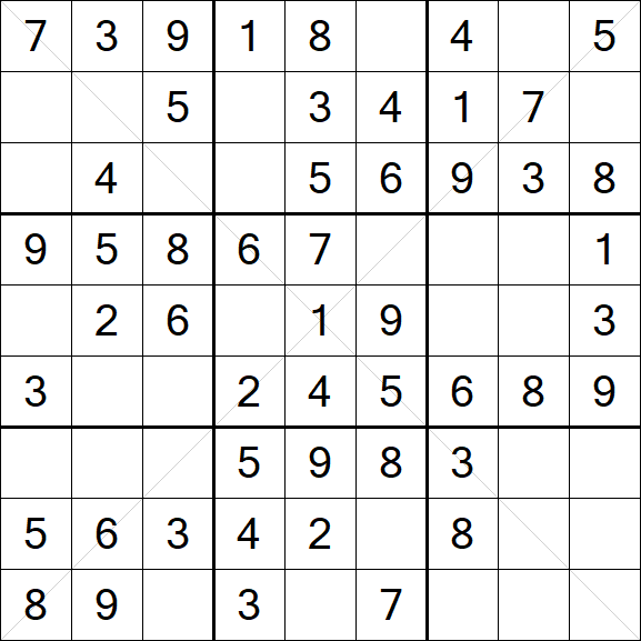 Sudoku X - Fácil