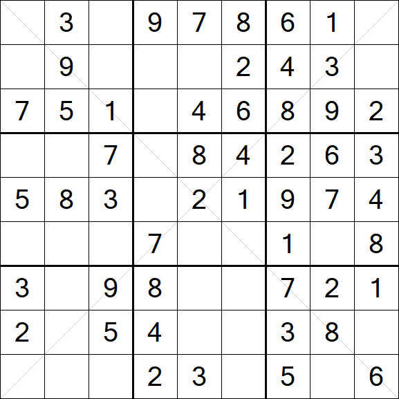 Sudoku X - Easy