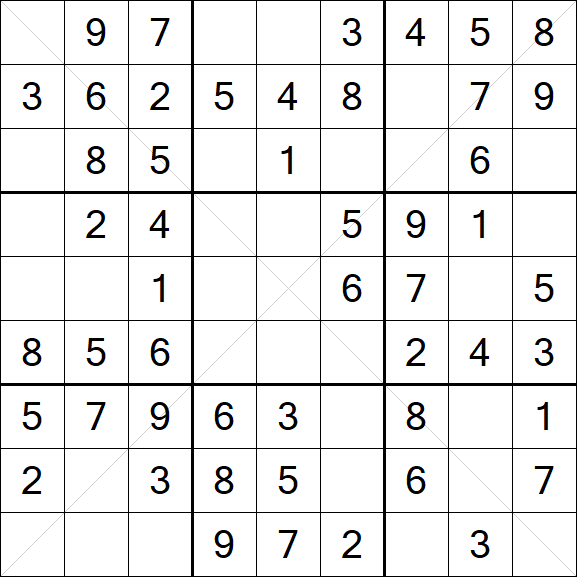 Sudoku X - Fácil