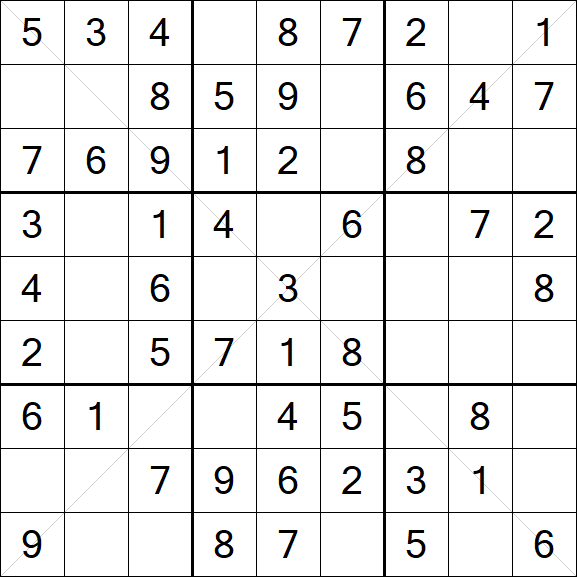 Sudoku X - Fácil