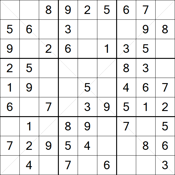 Sudoku X - Fácil