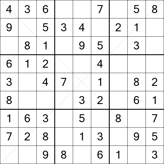 Sudoku X - Fácil