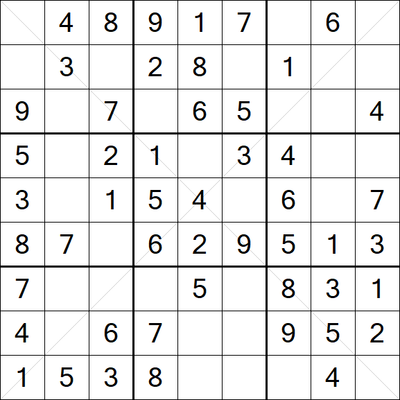 Sudoku X - Fácil