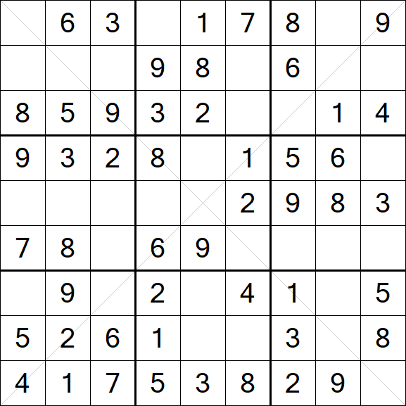 Sudoku X - Fácil