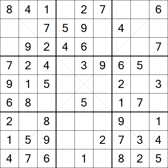 Sudoku X - Fácil