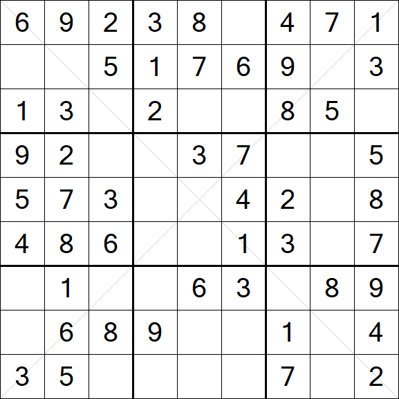 Sudoku X - Fácil