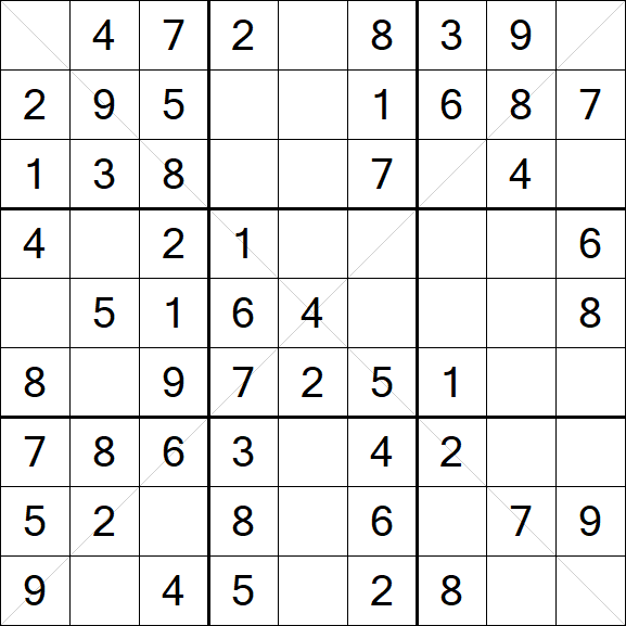 Sudoku X - Fácil