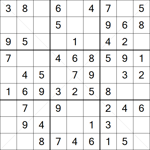 Sudoku X - Fácil