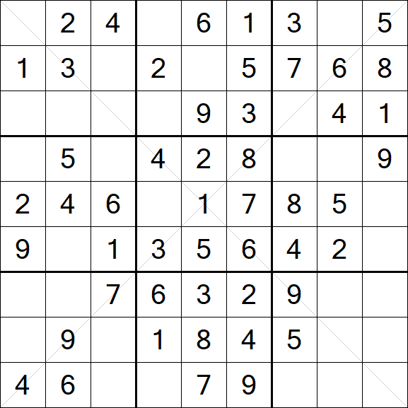Sudoku X - Fácil