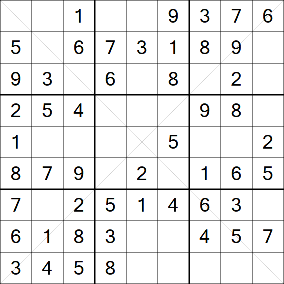 Sudoku X - Fácil