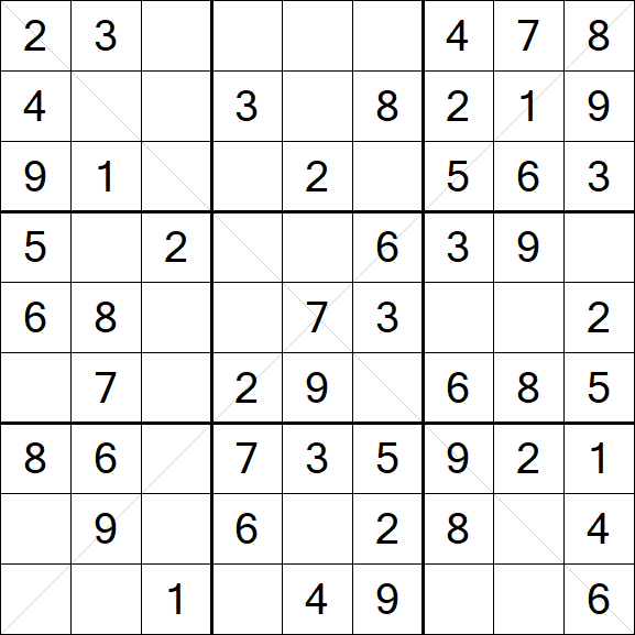 Sudoku X - Fácil