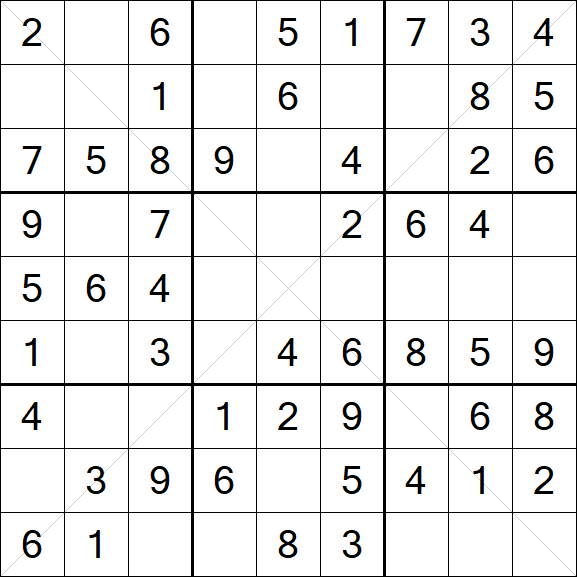 Sudoku X - Fácil