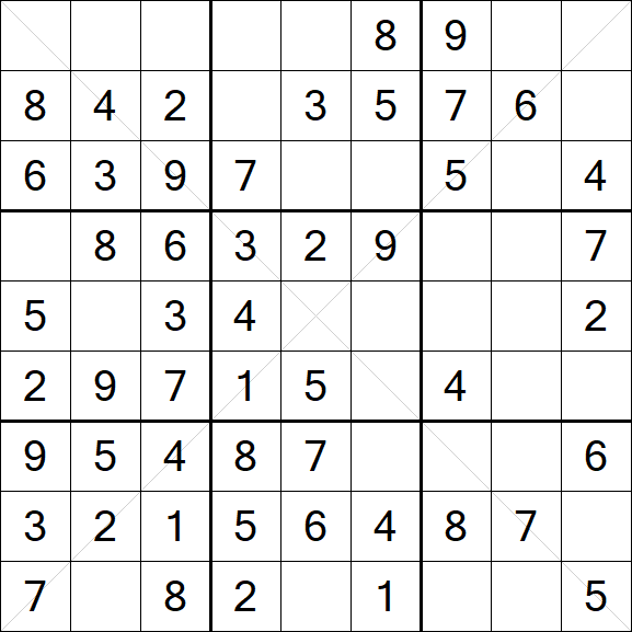 Sudoku X - Fácil