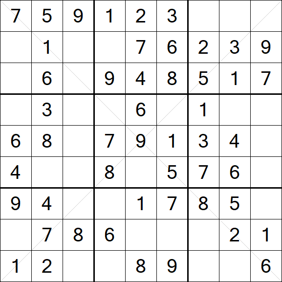 Sudoku X - Simple