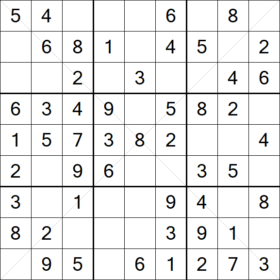 Sudoku X - Simple