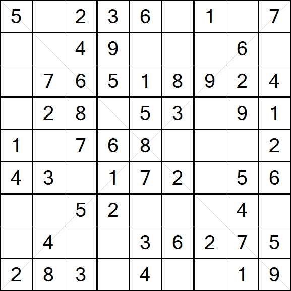Sudoku X - Fácil