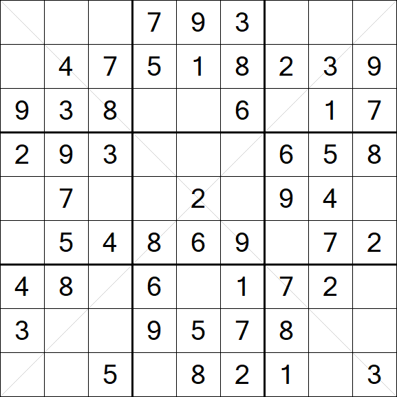 Sudoku X - Simple