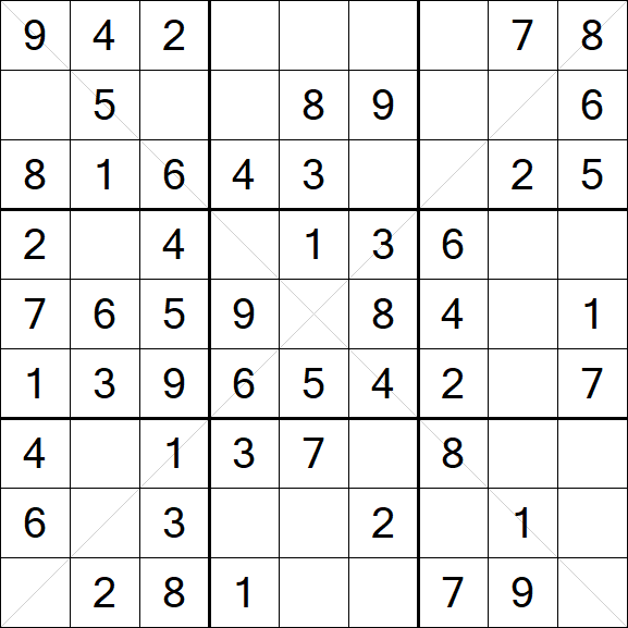 Sudoku X - Einfach