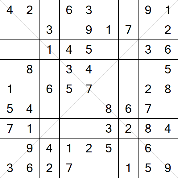 Sudoku X - Simple