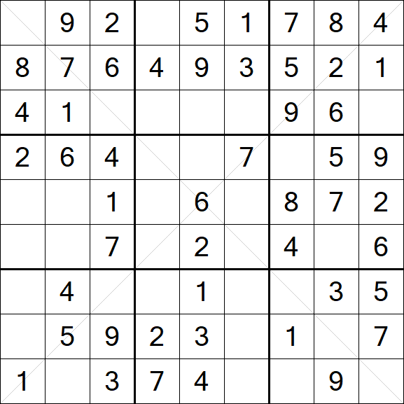 Sudoku X - Simple