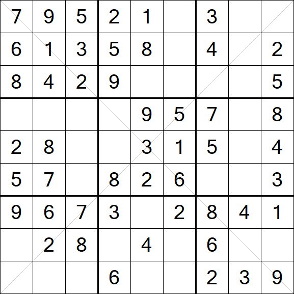 Sudoku X - Simple