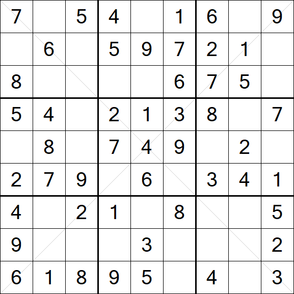 Sudoku X - Einfach
