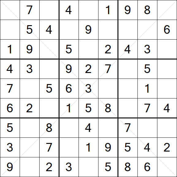 Sudoku X - Simple
