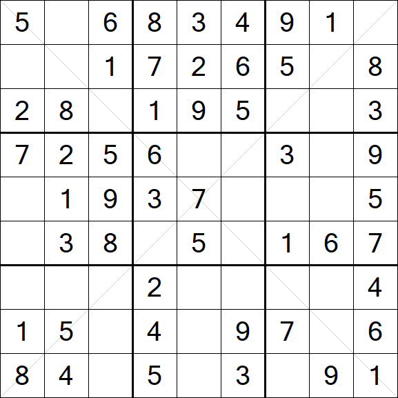 Sudoku X - Simple