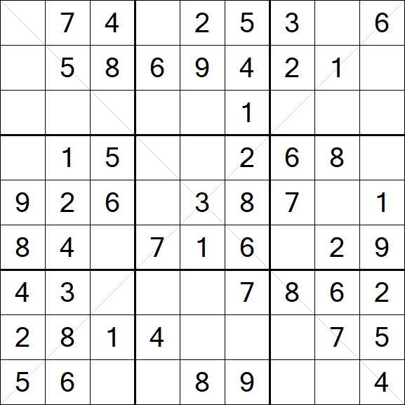 Sudoku X - Simple