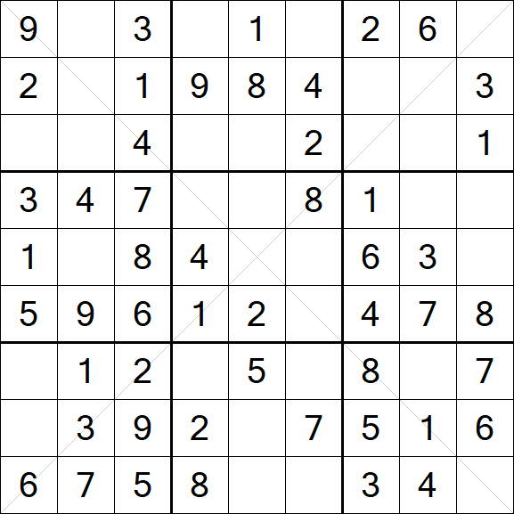 Sudoku X - Simple