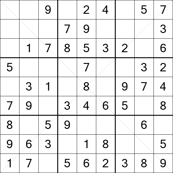 Sudoku X - Simple