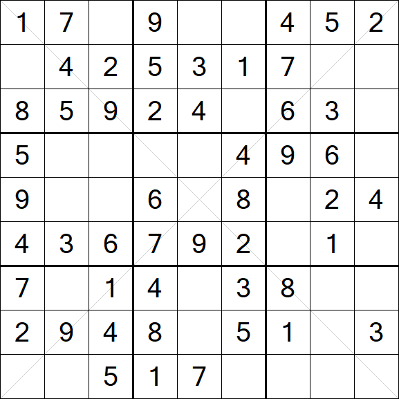 Sudoku X - Simple