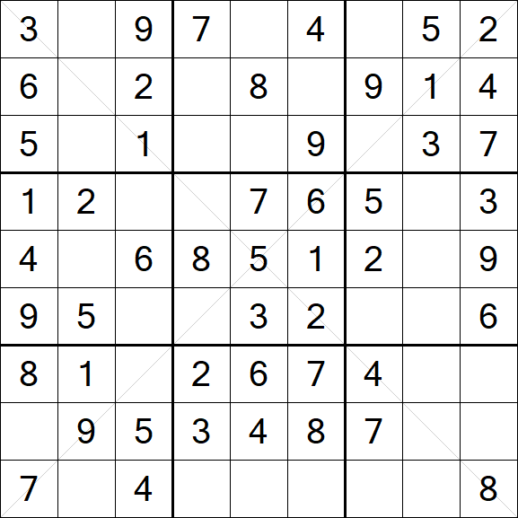 Sudoku X - Einfach