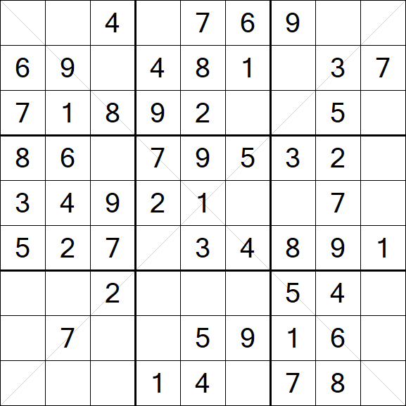 Sudoku X - Simple