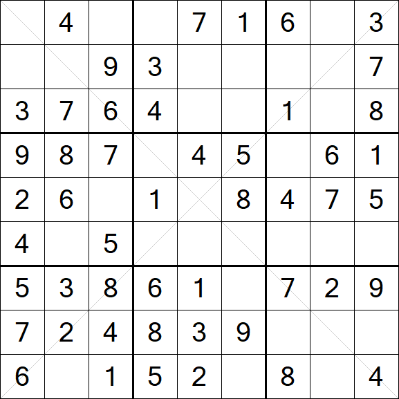 Sudoku X - Simple